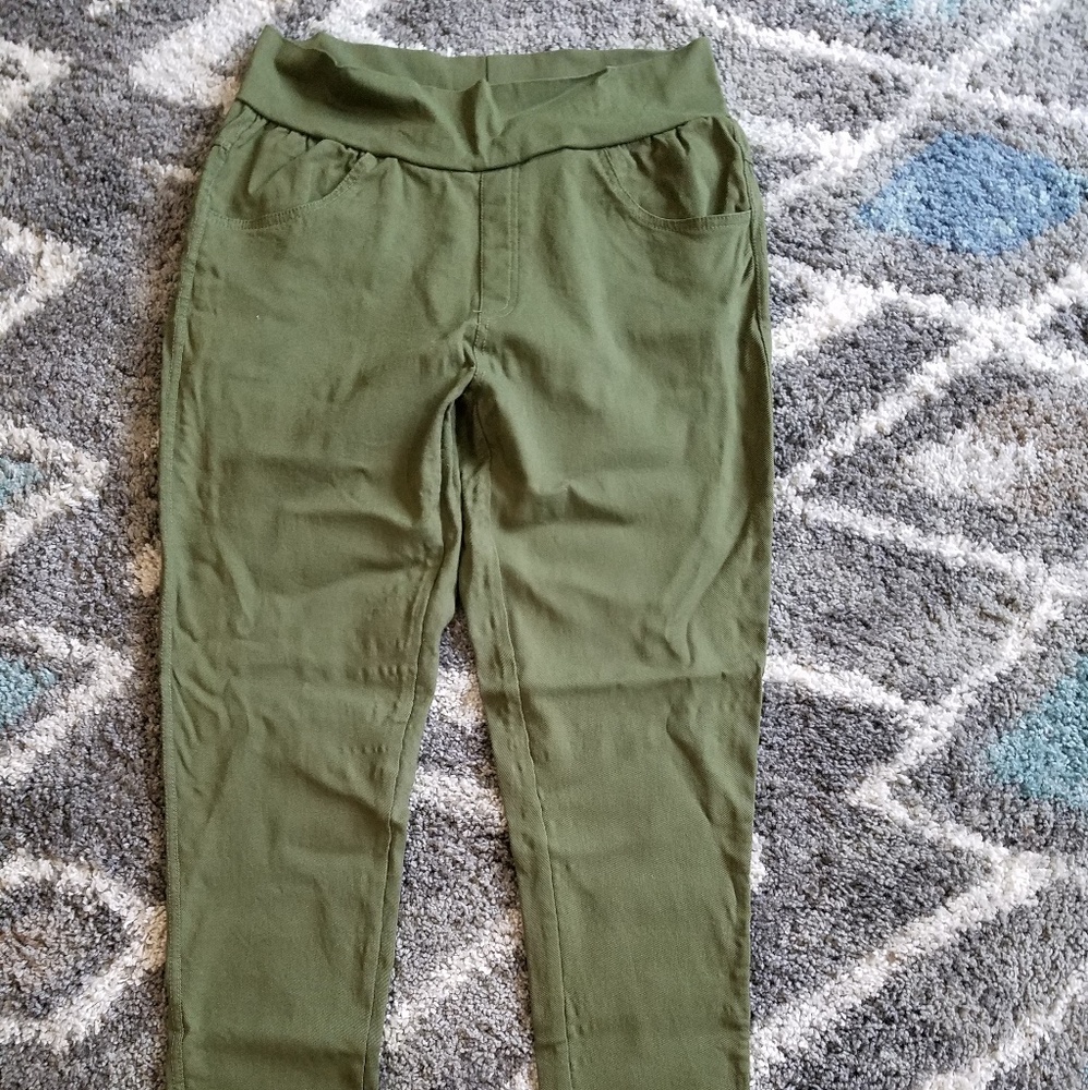 Agnes and dora olive modern jeggings size xxl